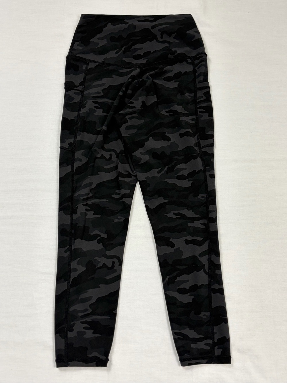 Colorfulkoala Black Dark Gray Camo High Waisted Leggings Side Pockets S - Picture 4 of 10